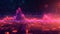 This photo showcases a dynamic and vibrant abstract Video of a city at night, highlighting the illuminated skyscrapers and