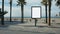 A photo shows an empty digital billboard