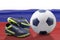 Photo of soccer boot with Russia soccer ball
