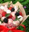 Photo strawberry blackberry berry sweet chocolate bouquet romantic gift