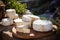 Photo of a table filled with a variety of delicious cheeses