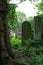 Photo of tombstones in the historic Jewish cemetery at Brady Street, Whitechapel, East London UK.