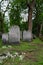 Photo of tombstones in the historic Jewish cemetery at Brady Street, Whitechapel, East London UK.