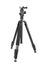 Photo tripod with ball head on white background