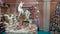 Photo of unicorn horse and beautiful pink and white christmas decorations