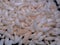 Photo of white puffed rice with blacked background