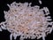 Photo of white puffed rice with blacked background