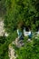 Photo of white statue of deer in a park in Kamyanets-Podilsky