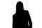 Photo of woman\'s silhouette leaning right