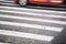 The photo of zebra crossing for background