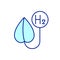 Photobiological hydrogen production RGB color icon