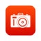 Photocamera icon digital red