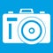 Photocamera icon white