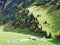 Photogenic pastures and hills of the Alpstein mountain range