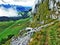 Photogenic pastures and hills of the Alpstein mountain range