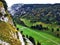 Photogenic pastures and hills of the Alpstein mountain range