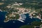 Photograph from air of Vrsar in Istria,Croatia