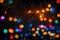 A Photograph capturing the vibrancy of the new year: A kaleidoscope of shimmering lights and cascading hues paint the sky in an