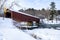 Photograph of Connecticut`s West Cornwall Covered Bridge in Winter