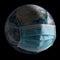 Photograph of the Earth from Space Wearing a Surgical Mask