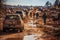 Photograph of emergency response teams mobilizing in the aftermath of a tornado, demonstrating their swift action and commitment