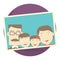 photograph of a family. Vector illustration decorative design