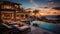 Photograph an opulent villa escape: infinity pool vistas, panoramic landscapes, lavish interiors, elite amenities, secluded