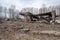 Photograph of the remains of one of the crematoria at Auschwitz German Concentration Camp, Poland