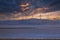 Photograph of Wind Turbines on a hill ridge line around Lake George in Australia