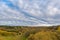 Photographed trees and nature in the fall of the year. autumn forest and blue sky