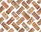 Photographed wine corks on a white backlit background. Grouped as pattern, seamless, to be repeated endlessly.