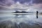 Photographer on the Bay of Laig - Isle of Eigg, Scotland.