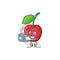 Photographer bing cherries sweet in character mascot shape.