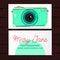 Photographer business card template with retro
