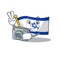 Photographer flag israel with the character shape