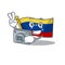 Photographer flag venezuela isolated with the cartoon