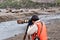 Photographer and fur seals