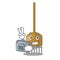 Photographer Garden rake Agriculture tool mascot