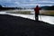 Photographer on Madison River in Yellowstone National Park