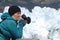 Photographer at Moreno Glacier