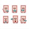 Photographer profession emoticon with christmas ticket cartoon character