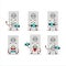 Photographer profession emoticon with double electric adapter cartoon character
