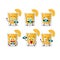 Photographer profession emoticon with orange juice cartoon character