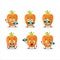 Photographer profession emoticon with sweet carrot cartoon character