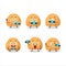 Photographer profession emoticon with sweet cookies cartoon character