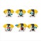 Photographer profession emoticon with tamago sushi cartoon character