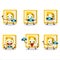 Photographer profession emoticon with toy block D cartoon character