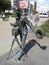 The photographer sculpture by Vladimir Ivanovich Zhbanov at The Komarovsky marketplace in Minks Belarus