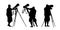 Photographer silhouettes set 3