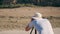 Photographer Takes Pictures On The Camera Of Wild Zebras In The African Reserve